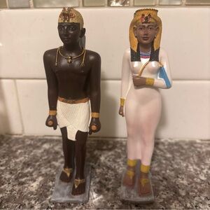 Egyptian Pharaoh and Queen Figurines